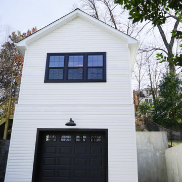 Alexandria, VA: Detached Car Garage with a Second Floor Workout Room
