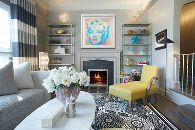 Living room - contemporary living room idea in New York