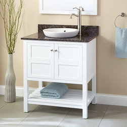 30" Everett Vanity for Semi-Recessed Sink - White - Bathroom Vanities And Sink Consoles