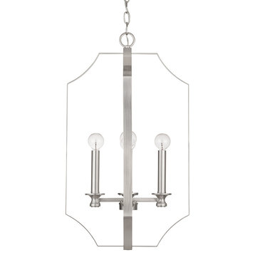 Capital Lighting 540942 Myles 4 Light 15"W Taper Candle Pendant - Brushed