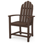 Polywood - Polywood Classic Adirondack Dining Chair, Mahogany - Outdoor dining should be the perfect blend of casual and comfortable. The POLYWOOD Classic Adirondack Dining Chair serves up equal portions of both. Available in a variety of attractive, fade-resistant colors, this classic chair is built to last and look good for years to come. It's made in the USA with solid POLYWOOD lumber that has the look of real wood without the maintenance wood requires. That means no painting, staining or waterproofingever. And it's backed by a 20-year warranty so you don't have to worry about it splintering, cracking, chipping, peeling or rotting. It's also durable enough to withstand nature's elements, as well as resist stains, corrosive substances, salt spray and other environmental stresses.