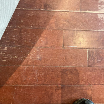 Damaged Prefinished Maple Flooring