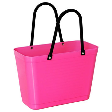 Hinza Reusable Grocery Tote Bag From Sweden - Recyclable or Green Plastic 2 size, Pink, Mini