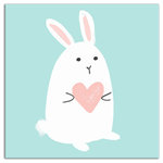 Designs Direct Creative Group - Love Bunny 12x12 Canvas Wall Art - Instant charm, refresh your space with a unique piece of artwork that has been designed, printed, and assembled in the USA. Digitally printed on demand with custom-developed inks, this design displays vibrant colors proven not to fade over extended periods of time. The result is a stunning piece of wall art you will love.