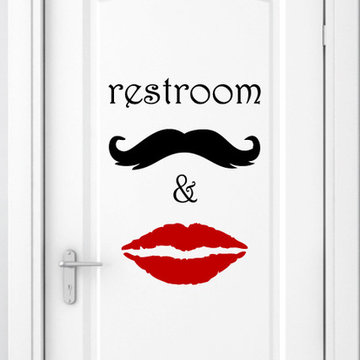 Unisex Restroom Signs by WALLTAT
