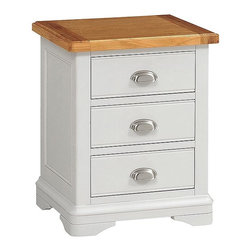 Boston Light Grey 3 Drawer Bedside - Nightstands And Bedside Tables
