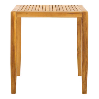 Safavieh Couture Indoor-Outdoor Samoa Teak Patio Accent Table ...