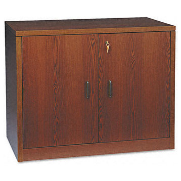 Hon 10500 Series Storage Cabinet With Doors, 36"X20"X29-1/2", Mahogany