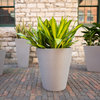 Pro Series Curve Grooved Planter, 30", Gray
