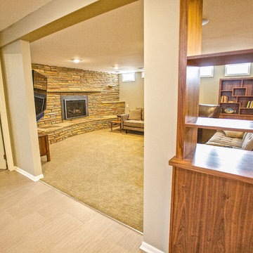 Project 3288-1 St. Anthony Minneapolis Mid-Century Modern Basement Remodel