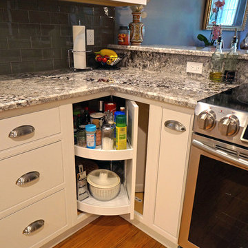 Frosty White beaded inset kitchen in Milford