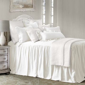 3 Piece Luna Bedspread Set, Full, White