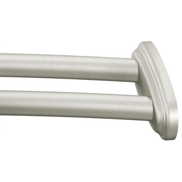 Moen Curved Shower Rods Brushed Nickel Adjustable Curved Shower Rod DN2141BN