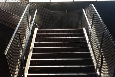 Industrial design   steel stairs with concrete treads