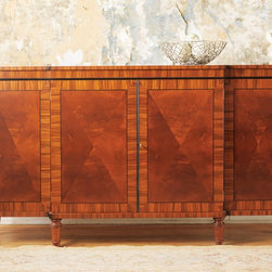 MH -Regency Breakfront Cabinet in Mahogany with Inlay - Products