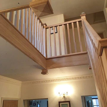 Oak Staircase with Stop Chamfer Newels and Spindles