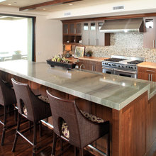 kitchen island and lights