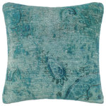 Bareens Designer Rugs - Shabby Chic Marriott Vintage Distressed Handmade Rug Pillow - Embellish your home with this timeless casual chic handmade throw pillow made with antique vintage distressed wool rug. A modern look on the timeless antique distressed pattern this elegant pillow provides texture and dimension. A mesmerizing addition to any decor, this beautiful, elegant pillow features beautiful colors with unique design made by skilled artisans. An intricate design and exquisite coloration make this handmade pillow a standout piece in any decor.