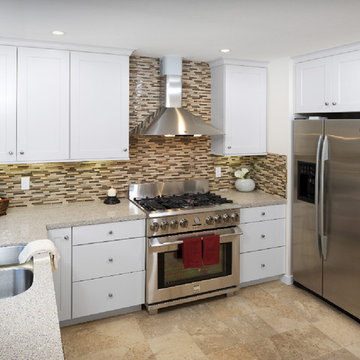 After - Caesarstone countertop in “Ash” with Eclipse “Allure” Backsplash