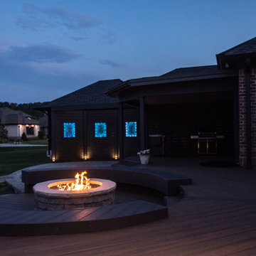 New Deck with Fireplace