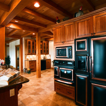 Timber Kitchen Old fashion Appliances