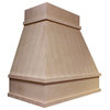 Shiplap Plank True Taper Chimney Hood, H 42" | W 49-1/2" | D 24-3/4", No Ventila