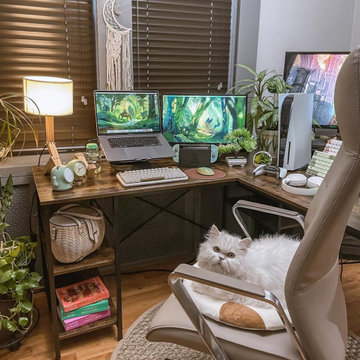 Home Office Ideas | 95.2 Inch Two Person L Shaped Reversible Computer Desk