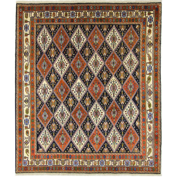 Persian Rug Shahrbabak 7'1"x6'1" Hand Knotted