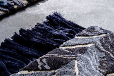 Handmade rug from 100% linen