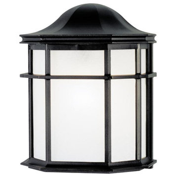 Westinghouse 66898 1 Light 9-7/8" Tall Outdoor Flush Mount Wall - Black