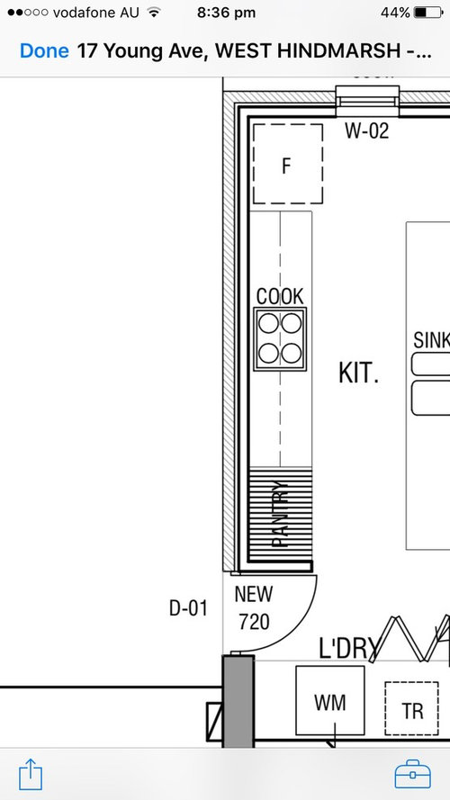 Integrated fridge Houzz AU