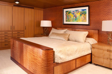 シアトルにあるビーチスタイルのおしゃれな寝室のインテリア