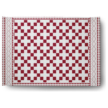 Cross and Squares Indoor/Outdoor Rug