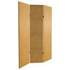 6' Tall Double Sided Leather Pattern Print Canvas Room Divider