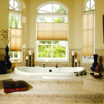 Portrait Honeycomb Top-Down Bottom-Up Shade with Light Filtering Fabric