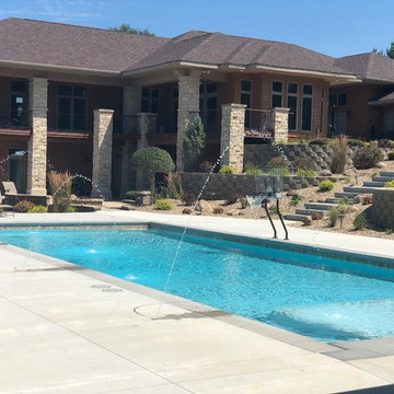 Cedar Rapids, IA - Contemporary - New Concrete Swimming Pool Construction