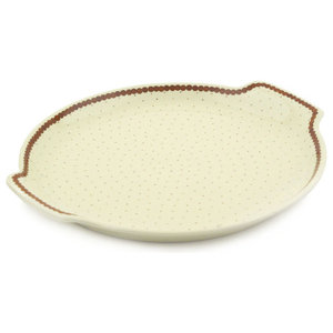 Silver Edge Handcrafted Mouth Blown 13 Platter Or Charger Traditional Serving Dishes And Platters By Badash Crystal