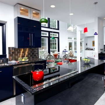 An Electric Blue Kitchen in Centreville