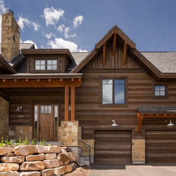 Natural Wood Siding and Douglas Fir Timbers- ranchwood™ Mountain Rustic Design