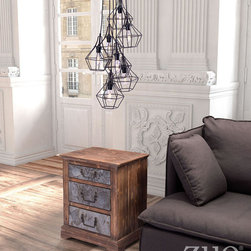 Zuo Palmerston Ceiling Lamp Distressed Black - SKU: 98416 - Pendant Lighting