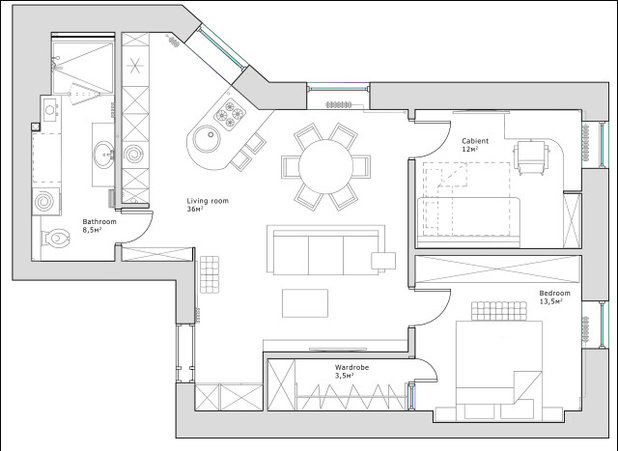 Современный Внутренний план by ST-buro Студия дизайна интерьера