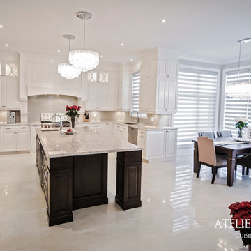 Transitional white kitchen