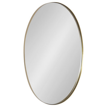 Rollo Oval Framed Wall Mirror, Gold 20x30