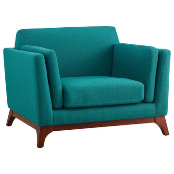 Chance Upholstered Fabric Armchair, Teal