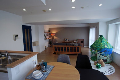 This is an example of a scandinavian home design in Sapporo.