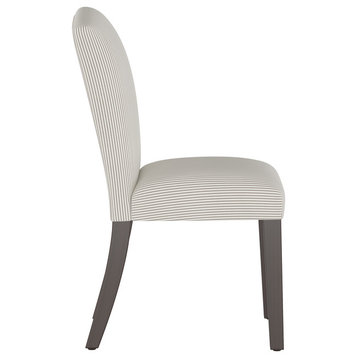 Janet Camel Back Dining Chair, Oxford Stripe Taupe