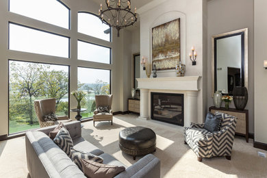Transitional living room photo in Other