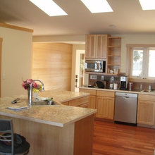 Kitchen - stained cabinets