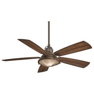 Minka Aire Groton LED 56" Indoor/Outdoor Ceiling Fan With Remote Control, Oil Rubbed Bronze
