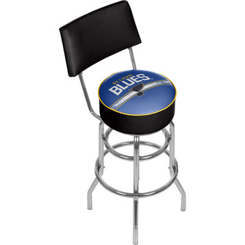 NHL Swivel Barstool With Back, St. Louis Blues